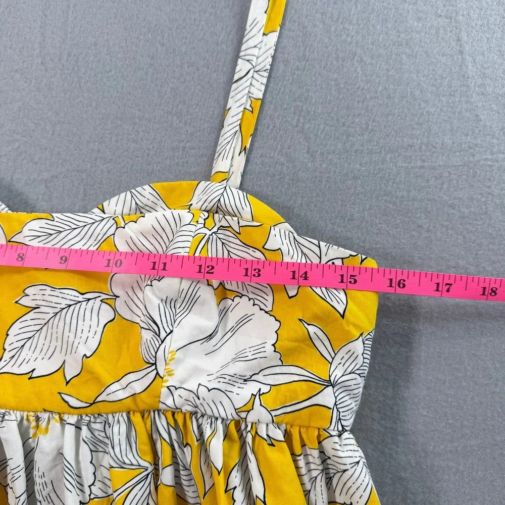 Zara Yellow Floral Tiered Maxi Dress - Picture 4 of 8